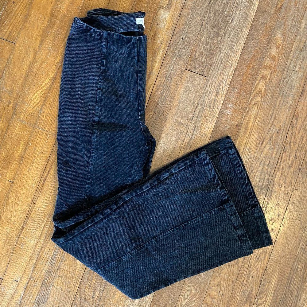 Mystree Flare Black Corduroy Womens Jeans Size Small